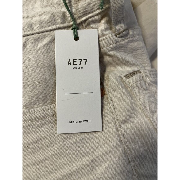 AE77 American Eagle women The Stovepipe Selvedge Jean size 24 Natural Beige $188 - Picture 8 of 12